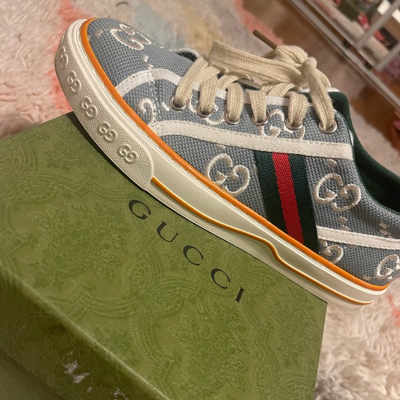 Gucci tennis cloth trainers - Picture 2 of 4